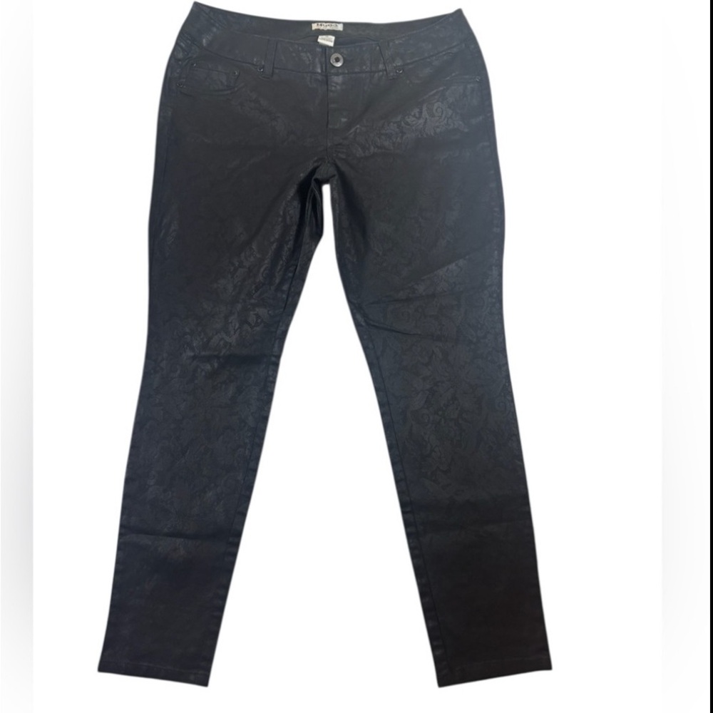 Mudd‎ Black Jacquard Skinny Pants – Size 15